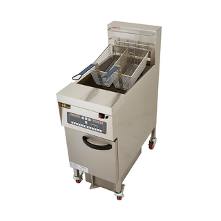 Vertical 2-Tank Computer Fryer With Oil Filter Cart （4-Basket） BDF-30-2