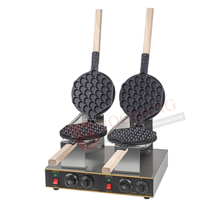Double Head Straight Faced Wooden Handle Egg Maker 